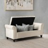 Storage Ottoman Bench,Upholstered Storage Bench With Curved Arms,Tufted Ottoman With Storage,Multifunctional Ottoman With Storage-Cuddlewood - 4 of 4