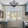 PAKOKULA 20 in. 4-Light Matte Black Industrial Cone Metal Cage Semi-Flush Mount Light for Hallway Kitchen Island - 4 of 4
