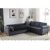 VYNXARIA Sleeper Sofa, 2 in 1 Pull Out Couch Bed,6 seater sofa bed,L Shaped Sleeper Sectional Sofa Couch,Riveted sofa,Gray - 3 of 4