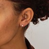 SHINE by Sterling Forever Sterling Silver Bezel Set CZ Heart Studs - 2 of 3