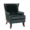 Gonzalo Mid-century Modern Vegan Leather ergonomic Accent Armchair | ARTFUL LIVING DESIGN - 3 of 4