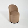 NicBex Velvet Barrel Swivel Dining Chairs Set of 1,Round Upholstered Armless Swivel Kitchen Chairs for Dining Room,Living Room,Kitchen - 4 of 4