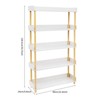 YIYIBYUS 5-Tier Wooden Open Bookcase, Modern Display Bookshelf, Tall Book Shelf - 4 of 4