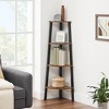 VASAGLE Corner Shelf Stand, 4-Tier Corner Bookshelf, Industrial Corner Ladder Shelf, Plant Stand Display Shelf - 2 of 4