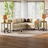 Tribesigns Round End Table with 2-Tier Storage Shelf, Industrial Side Table, Small Nightstand for Living Room, Bedroom, Brown - 2 of 4
