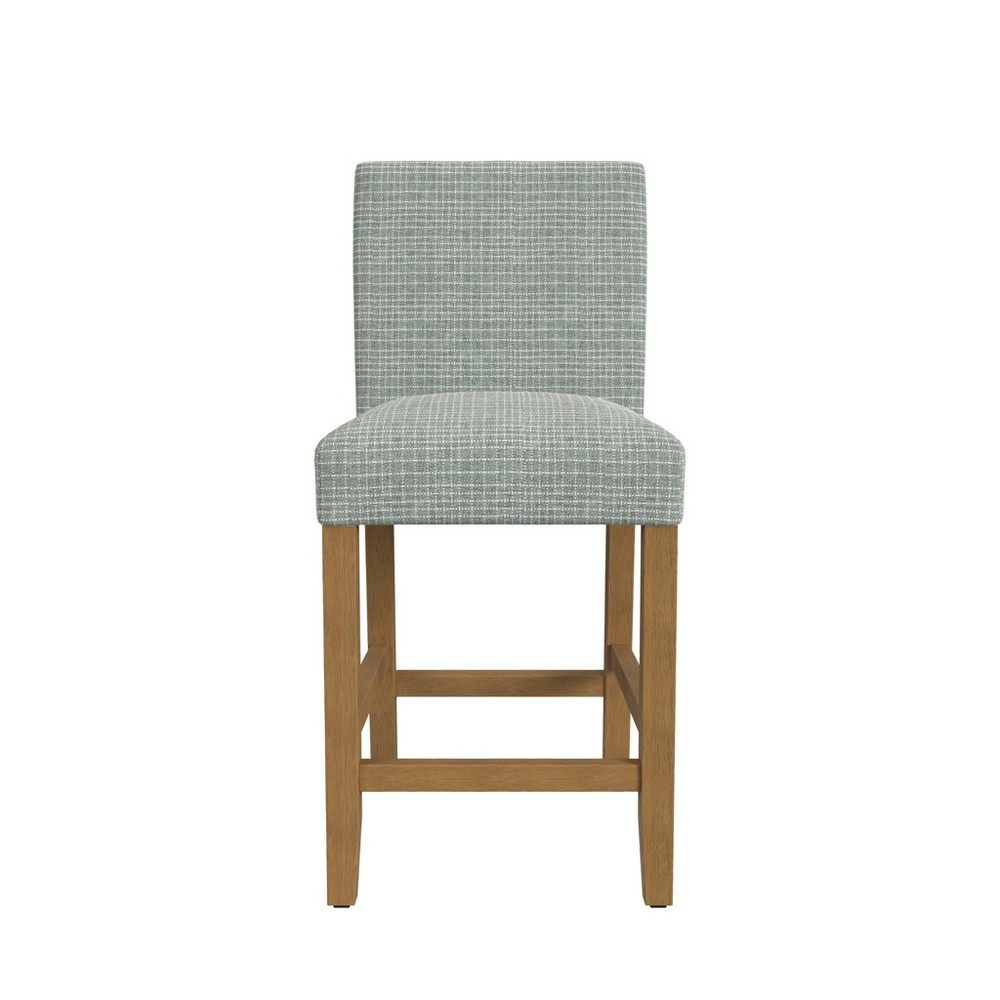 Photos - Storage Combination Classic Mini Grid Pattern Upholstered Counter Height Barstool Sage - HomeP
