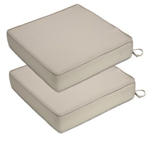 Patio Chair Cushions Set of 2, Waterproof Outdoor Seat Cushions - 1 of 4