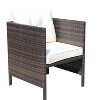 Sapphtopaz Patio Dining Chairs Wicker Outdoor Chair with Thick Cushion, Wicker Back for Garden, Patio, Lawn, Backyard - 2 of 4