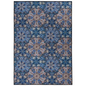 Floral Bohemian Non-Slip Indoor Outdoor Area Rug by Blue Nile Mills - 1 of 4