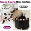 Mber Makeup Brush Holder Organizer, Pencil Pen Holder Cup for Desk Organizer, 360° Rotating Makeup Brushes Holder for Vanity Cosmetic Organizer, Black - 4 of 4