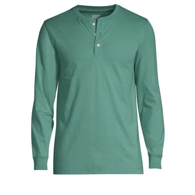 Lands' End Men's Super-T Long Sleeve Henley Shirt