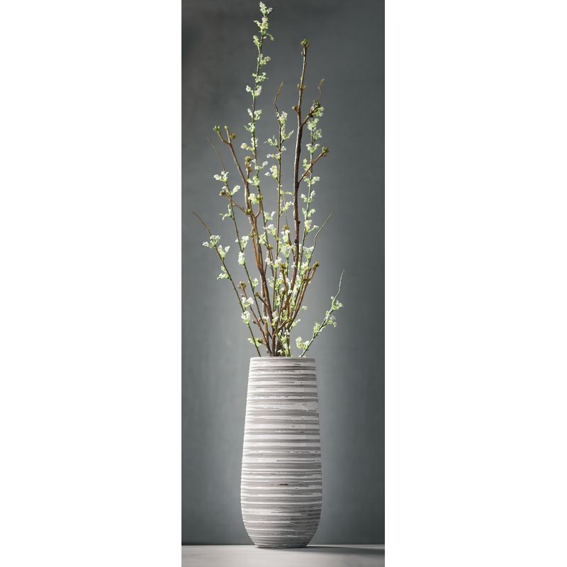 Sullivans Striped Ceramic Vase 12"H Gray, 5 of 7