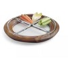 Nambe Cooper Acacia Wood and Glass Crudite Tray Divided, Serving Platter for Veggies, Snacks, and Appetizers,13.75 Inch - 4 of 4