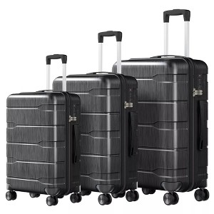 SKONYON 3 Piece Luggage Sets with TSA Lock Hardcase Suitcase Sets with Spinner Wheels - 1 of 4