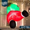 JOYFY 3.3 FT Christmas Inflatable Decoration, Santa Butt Stuck Broke Out from Window Inflatable with LEDs for Window Decor, Xmas Party, Outdoor Decor - image 2 of 4