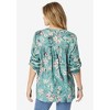 Roaman's Women's Plus Size Button-Front Printed Tunic - 3 of 4