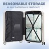 Syemin Luggage 3 pcs in ABS Spinner Wheel Luggage Carry on Suitcase for Travel Matching Color TSA Combination Lock, White, 19.3"*11.4"*29.5" - 2 of 4
