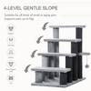 SKYONE Cat Stair Steps with Soft Flannel, Scratching Post & Hanging Ball - Joint-Friendly Pet - 4 of 4