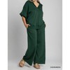 Women's V-Neck Long Sleeve Polo Sweatshirt Plus - umgee - 2 of 4