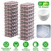 NewHome  20 Sets Clear Cupcake Boxes with High Dome Lids & 240 Liners, Stackable Disposable Carrier Clear - 4 of 4