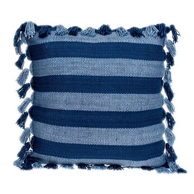 Parkland Collection,River Transitional Blue Throw Pillow