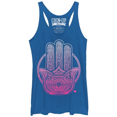 Women's CHIN UP Henna Hamsa Racerback Tank Top - image 1 of 3