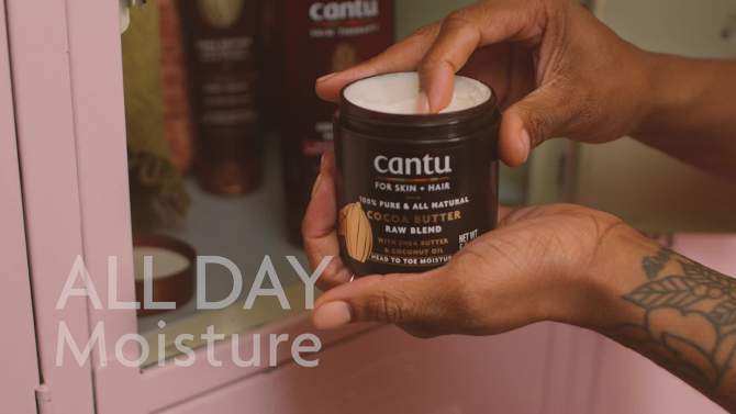 Cantu Pure Cocoa Butter Hydrating Raw Blend Cocoa &#38; Shea - 5.5oz, 5 of 6, play video