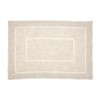 Saro Lifestyle Linen Blend Toscana Double Hemstitched Placemat (Set of 12), 14"x20", Natural - 2 of 4