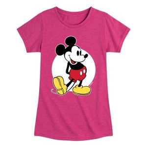 Girls' - Disney - Mickey Classic Fitted Short Sleeve Graphic T-Shirt - 1 of 4