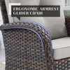 Outdoor 3-Seat Sofa Swivel Chair Table with Ottomans - 4 of 4