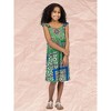 24sevenkid Girls Green Scarf Print Ruffle Summer Dress - image 4 of 4