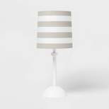 Striped Accent Lamp Gray - Pillowfort™