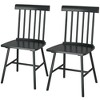 HOMCOM Windsor Dining Chairs Set, Nordic Wooden Kitchen Chairs with Rubber Wood Frame, Spindle Backrest for Dining Room, Living Room - 4 of 4