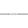 Black Bow Jewelry 4mm, 14k White Gold, Diamond Cut Solid Rope Chain Necklace - 4 of 4