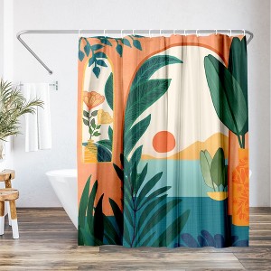 Americanflat 71" x 74" Shower Curtain, Ocean View by Modern Tropical - 1 of 4