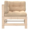vidaXL Solid Pine Wood Corner Sofa – Modular, Sturdy Outdoor Furniture with Cushions, Ideal for Garden, Patio, Terrace - Excellent Seating Experience - 3 of 4