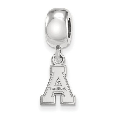 Black Bow Jewelry Sterling Silver Appalachian State Mountaineers NCAA Bead Charm