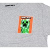 Seven Times Six Minecraft Boys' Pocket Size Creeper Graphic Print T-Shirt Grey - image 2 of 3