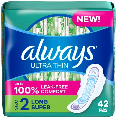 Always Ultra Thin Long Super Pads - Size 2