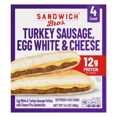 Sandwich Bros. of Wisconsin Turkey Sausage Egg White Cheese Multi Component - 14.4oz