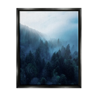 Stupell Industries Daylight over Pine Forest Mountain with Fog