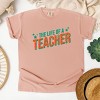 The Life Of A Teacher Puff/Glitter - Womens Garment Dyed Tee - 3 of 3