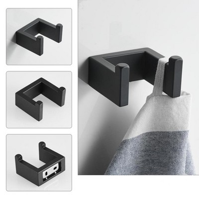 Matte Black Metal 4-Piece Bathroom Hardware Set