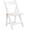 Anybear 4pcs Upholstered Folding Chair For Dining Room, Space Saving, Easy To Carry, White Shelf+Beige Cushion - 2 of 4