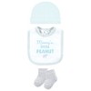 Hudson Baby Cotton Layette Set, Mint Gray Elephant - 3 of 4