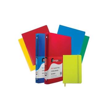 JAM Paper Back To School Assortments Green 4 Heavy Duty Folders 2 0.75 Inch Binders & 1 Green
