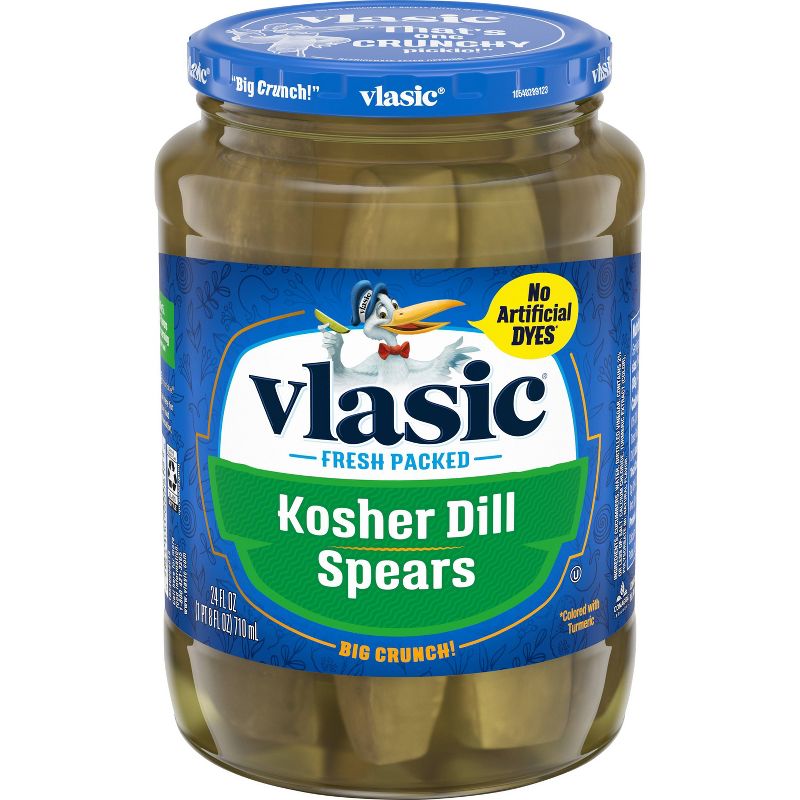 Vlasic Kosher Dill Pickle Spears - 24 fl oz, 1 of 6