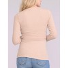 Women's V-Neck Side-Ruched Long Sleeve Henley Tee | Motherhood Maternity - 2 of 4