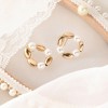 SOHI Women's California Gold The Loop Stud Earrings - 2 of 4