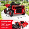 12V Kids Ride-On Dump Truck with Remote Control, Bluetooth/MP3, LED Lights, 4-Wheel Suspension, Automatic Lifting Bed, Dual Motors - 2 of 4